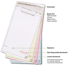 Waiters Pads - Hotels