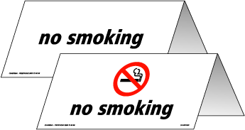 No Smoking Tent Cards