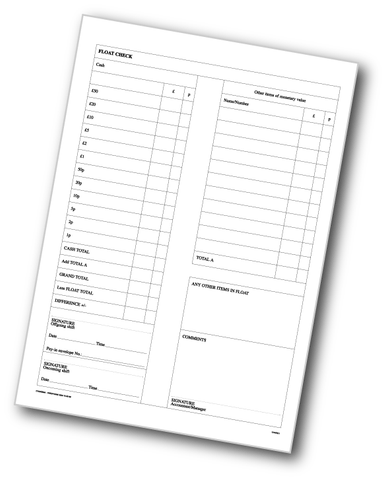 Float Check Book – Charisma Pads