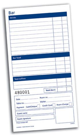 Bar Bill Pads